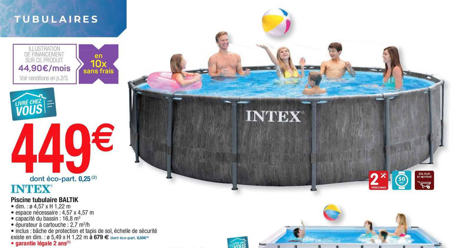 piscine tubulaire baltik intex