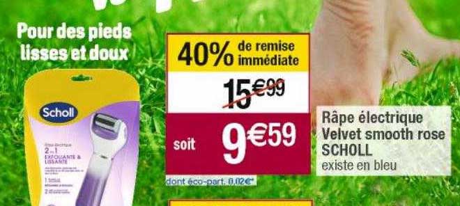 râpe électrique velvet smooth rose scholl