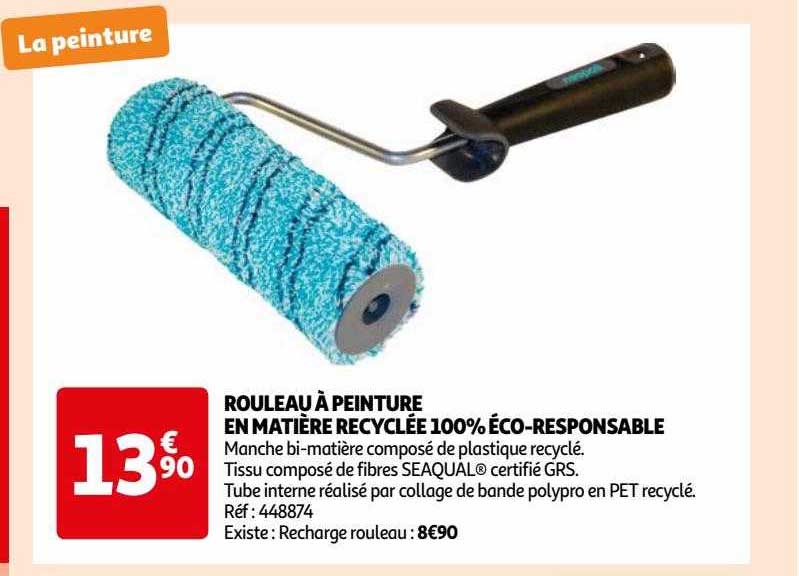 rouleau à peinture en matière recyclée 100% éco-responsable