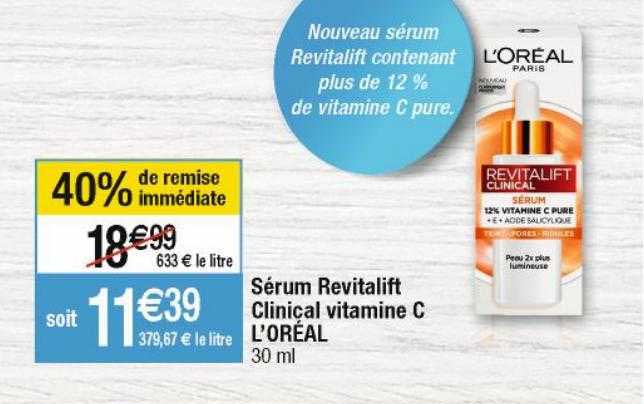 sérum revitalift clinical vitamine c l'oréal