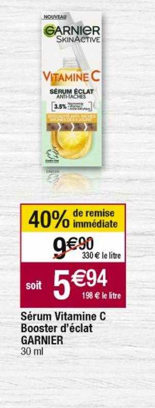 sérum vitamine c booster d'éclat garnier