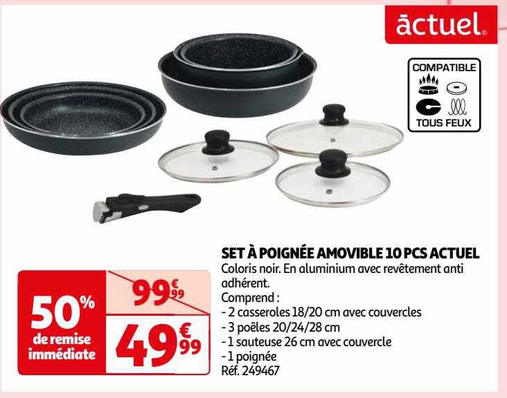 set à poignée amovible 10 pcs actuel