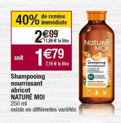 shampooing nourrissant abricot naturé moi