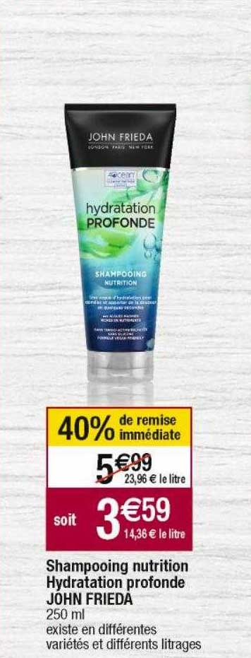 shampooing nutrition hydratation profonde john frieda