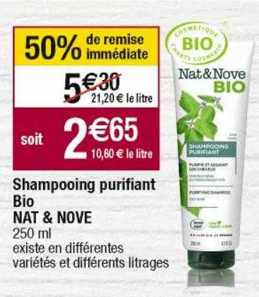 shampooing purifiant bio nat & nove