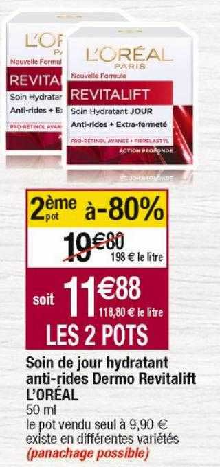 soin de jour hydratant anti-rides dermo revitalift l'oréal