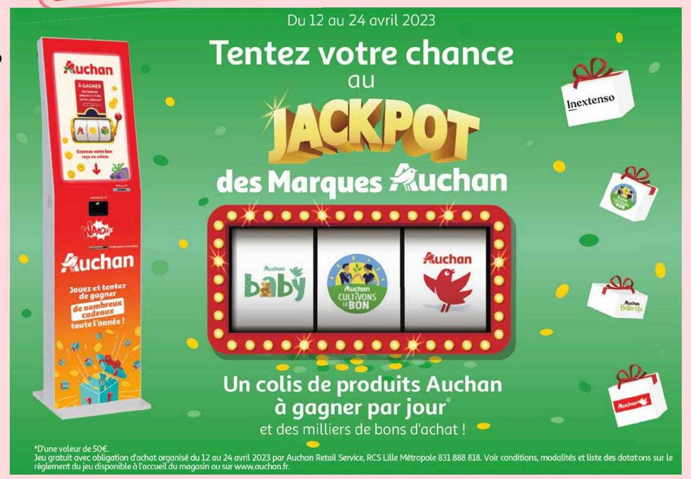 tentez votre chance au jackpot des marques auchan