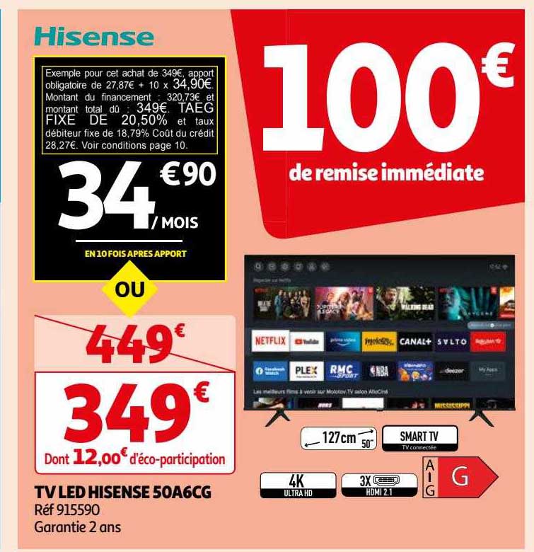 Tv Led Hisense 50a6cg