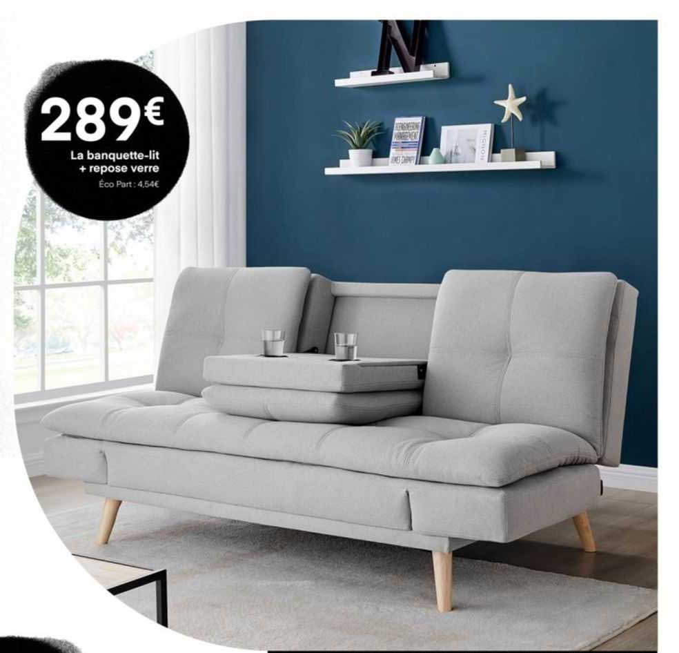 banquette-lit + repose verre