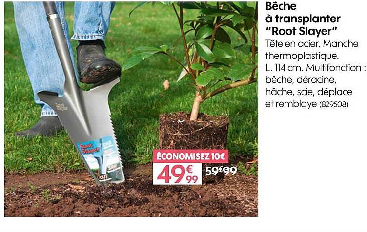 bêche à transplanter "root slayer"