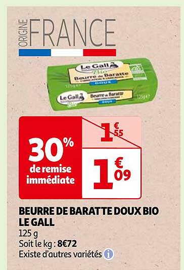 Beurre De Baratte Doux Bio Le Gall