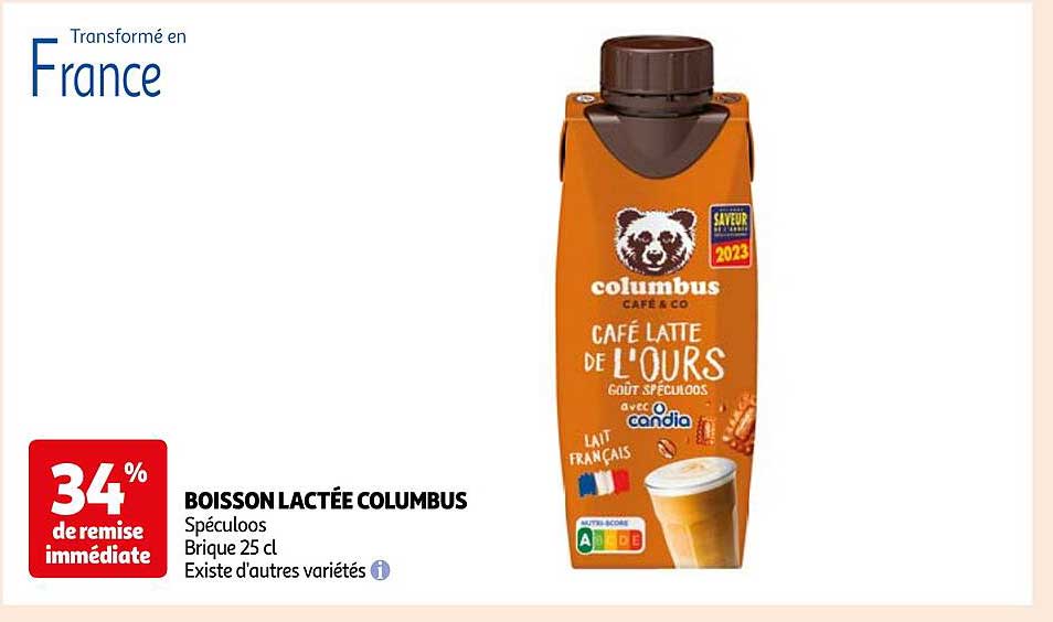 boisson lactée columbus