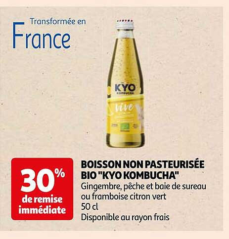 boisson non pasteurisée bio "kyo kombucha"