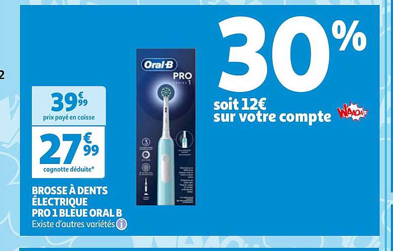 brosse à dents électrique pro 1 bleue oral b