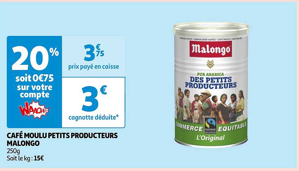 café moulu petits producteurs malongo
