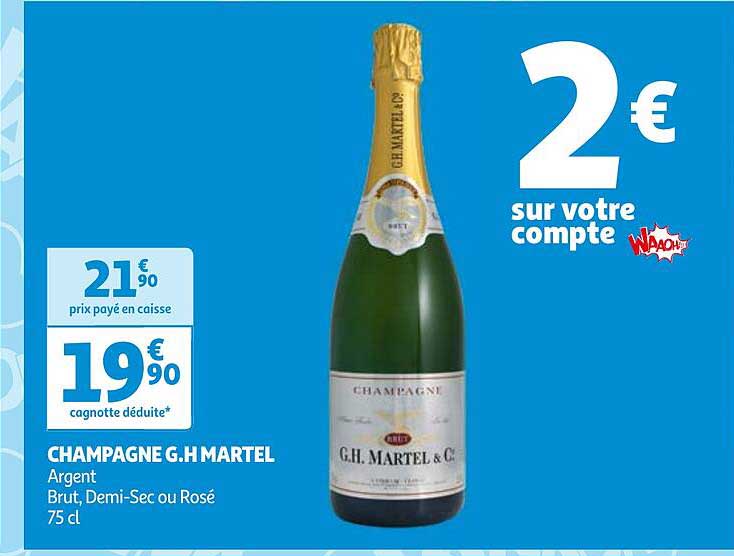 champagne g.h martel argent