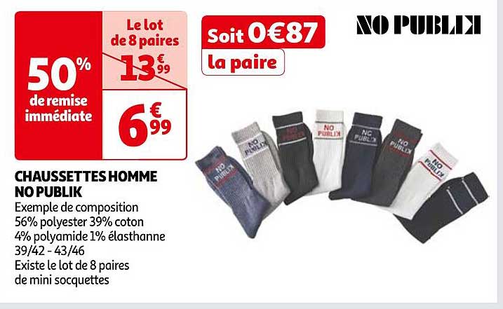 Chaussettes Homme No Publik