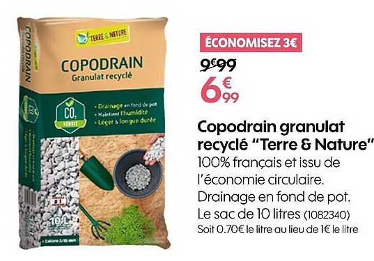 Copodrain Granulat Recyclé "terre & Nature"