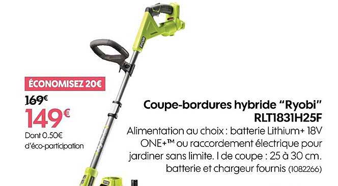 coupe-bordures hybride "ryobi" rlt1831h25f