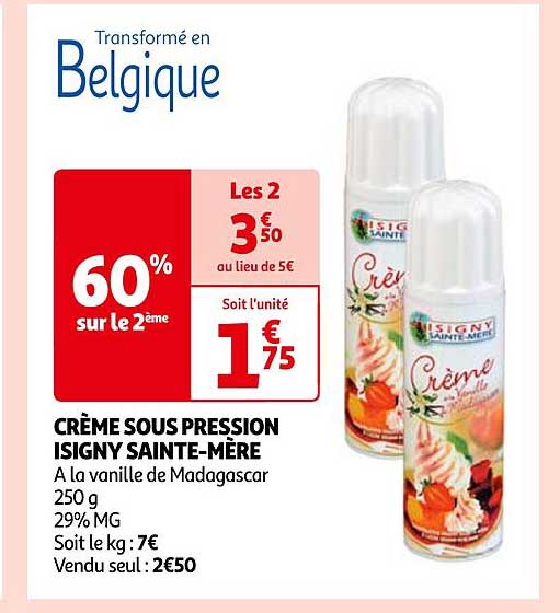 crèmes sous pression isigny sainte-mère