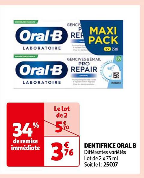 dentifrice oral b