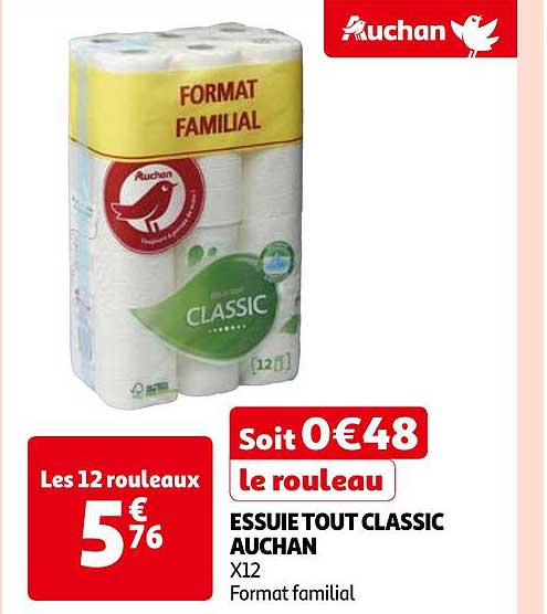 essuie tout classic auchan