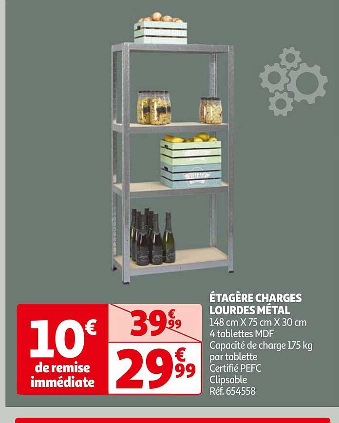 étagère charges lourdes métal