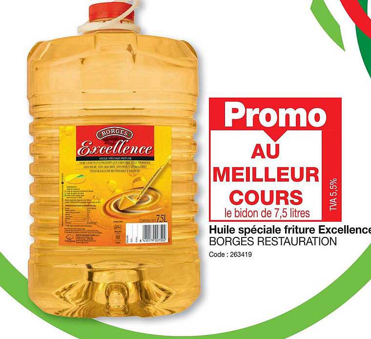 Huile Spéciale Friture Excellence Borges Restauration