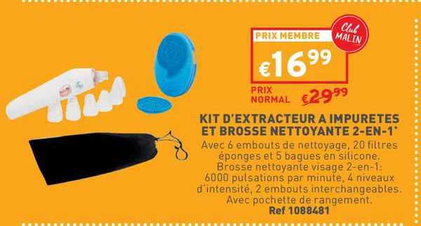 kit d'extracteur a impuretes et brosse nettoyante 2-en-1