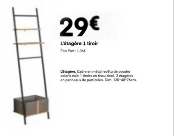 l'étagère 1 tiroir