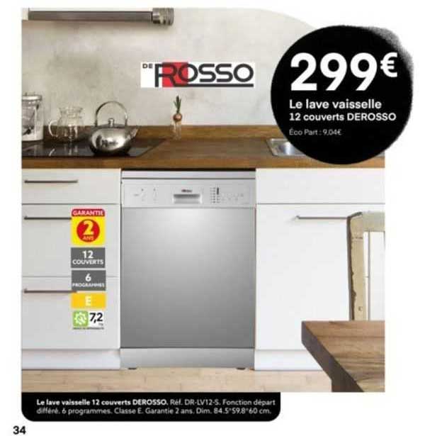 lave vaisselle 12 couverts derosso