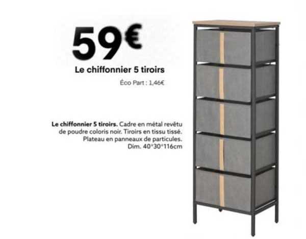 le chiffonnier 5 tiroirs