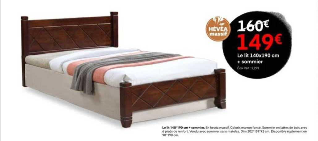 le lit 140x190 cm + sommier