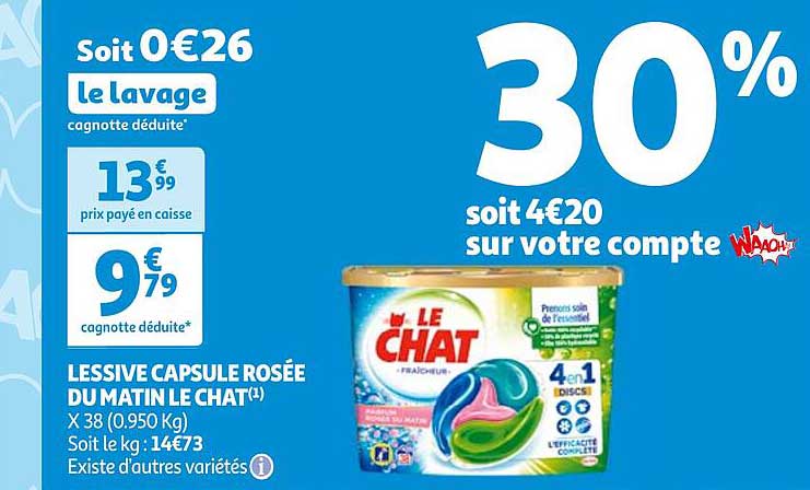 lessive capsules rosée du matin le chat