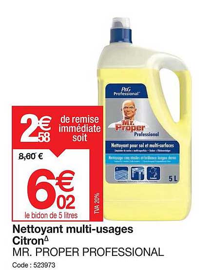 nettoyant multi-usages citron mr. proper professional