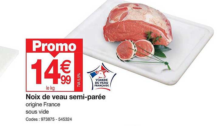 noix de veau semi-parée