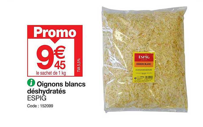 oignons blancs déshydratés espig