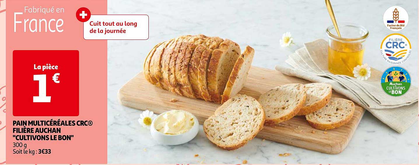 pain multicéréales crc filière auchan "cultivons le bon"