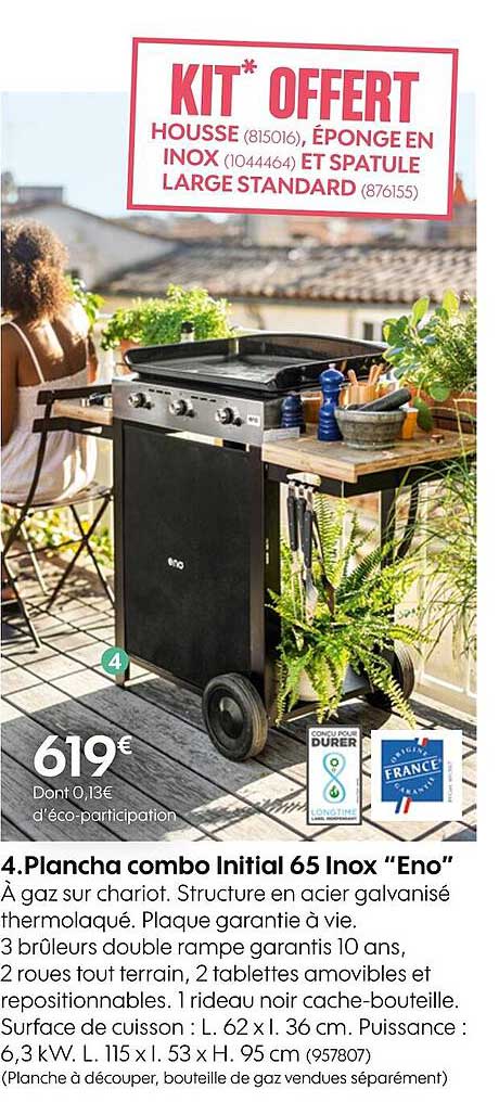 plancha cambo initial 65 inox "eno"