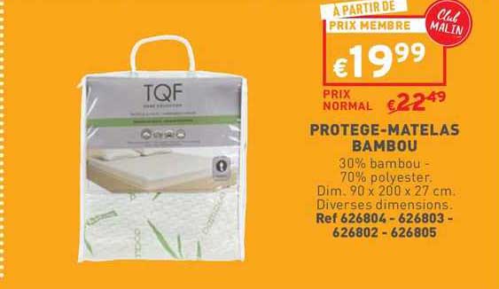 Protege-matelas Bambou