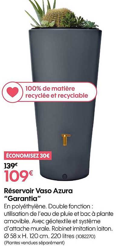 réservoir vaso azura "garantina"