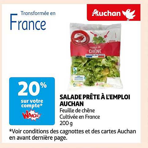 salade prête à l'emploi auchan