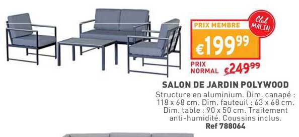 salon de jardin polywood