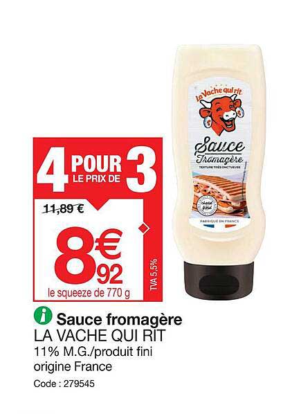 Sauce Fromagère La Vache Qui Rit