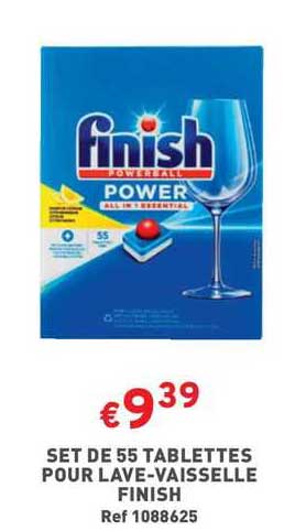 set de 55 tablettes pour lave-vaisselle finish