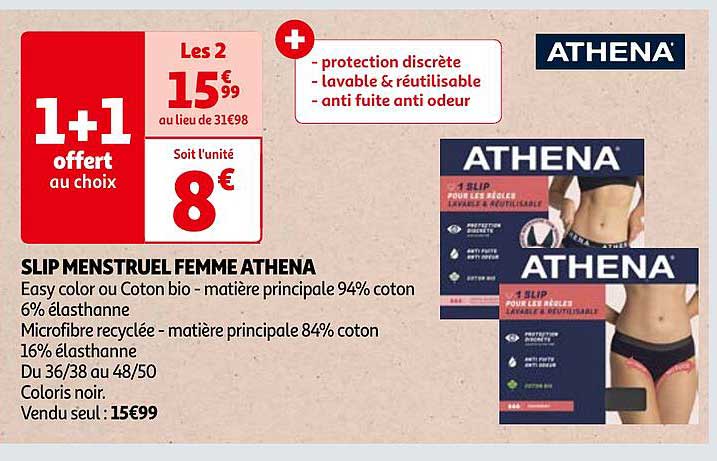 slip menstruel femme athena