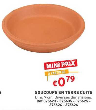 soucoupe en terre cuite