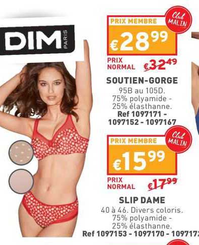 soutien-gorge slip dame