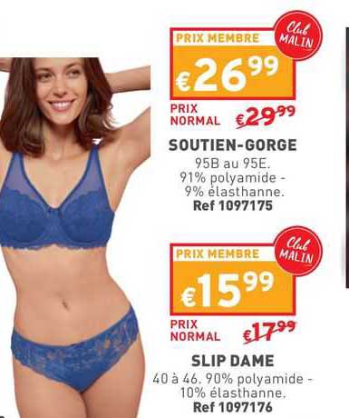 soutien-gorge slip dame