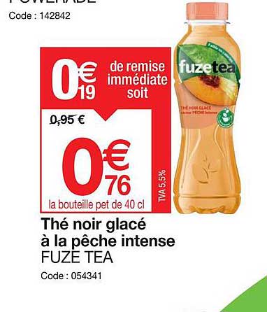 Thé Noir Glacé à La Pêche Intense Fuze Tea